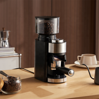 Machine à café électrique portable et réglable pour expresso italien et cafetière à piston en acier inoxydable avec moulin à grains intégré