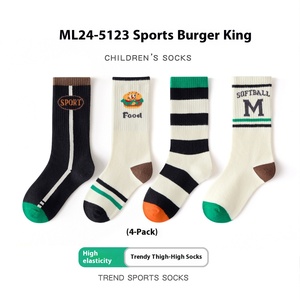 WZ77 Autumn Winter Boys Girls Basketball &amp; <strong>Football</strong> Sports Socks Youth Skating Crew Breathable Knitted High Calf Stockings - Product Image 6