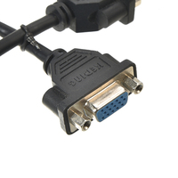 XPB VGA perempuan kabel ekstensi 9/15/25/37/50-Pin untuk PC TV proyektor Monitor komputer kawat elektronik Harness