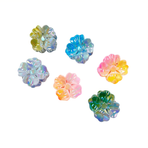 Fermagli per capelli a quattro foglie Zi da 8 cm, galvanizzati, colorati, alla moda, per donna - Product Image 2