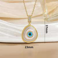 Serie de ojos clásicos Cadena de clavícula Circón y diseño creativo chapado en oro Accesorio que combina con todo para collar con colgante de aniversarios