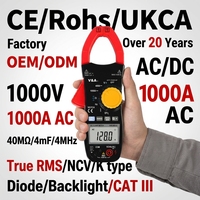 Multimètre numérique à pince VA311A, ampèremètre 1000A courant alternatif, True RMS, 3999 comptes, CAT III 600V, CE RoHS, Fabricant