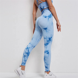 Alta qualità consegna veloce Scrunch Butt Tie Dye Leggings da palestra donne Sexy Activewear sport Yoga Wear pantaloni da allenamento Fitness - Product Image 4