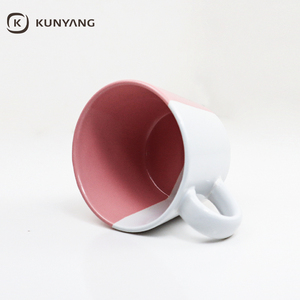Tazas de Cerámica de Boca Ancha, Esmalte Bicolor, Logotipo Personalizado, Color, Tazas de Café de Cerámica para Regalo <span class=keywords><strong>del</strong></span> Día de la Madre - Product Image 4