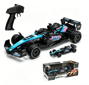 Auto de Carreras a Control Remoto de Fórmula 2.4Ghz, Escala <span class=keywords><strong>1</strong></span>:16, 5 Canales, Alcance de 100m, NUEVO, con Luces y Cubierta de PVC para Niños, Interior/Exterior - Product Image 1