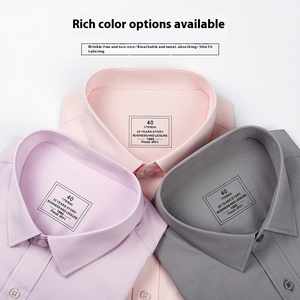 60% algodón 40% poliéster otoño alta gama hombres camisa blanca de manga larga <span class=keywords><strong>estilo</strong></span> coreano Slim-Fit vestido profesional <span class=keywords><strong>ropa</strong></span> de trabajo - Product Image 2