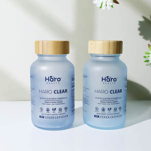 زجاجة مكملات غذائية زجاجية معتمة سعة 200 مل مع غطاء من الخيزران، زجاجة فارغة بشعار مخصص للمكملات الغذائية والحبوب والكبسولات - Product Image 4