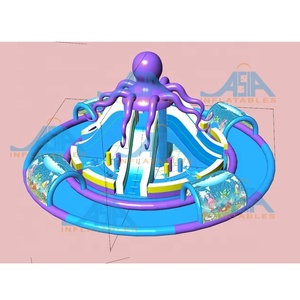 Jeux pour enfants pieuvre <span class=keywords><strong>gonflable</strong></span> château sautant parc aquatique <span class=keywords><strong>avec</strong></span> piscine à toboggan sur intérêt foncier pour les enfants jouant à la natation - Product Image 3