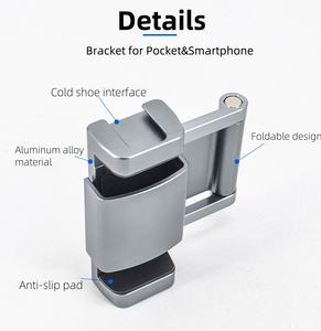 Soporte plegable fácil de instalar para cámara móvil, accesorios de abrazadera de expansión para teléfono para <span class=keywords><strong>DJI</strong></span> OSMO Pocket3/2/1 <span class=keywords><strong>Smartphone</strong></span> - Product Image 3