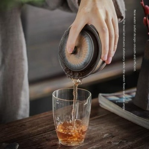 Gaiwan <span class=keywords><strong>in</strong></span> Ceramica Smaltata Fatto a Mano con Coperchio e Piattino per Cerimonia del Tè Kung Fu - Product Image 3