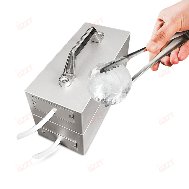 Food Grade 55mm 70mm Two Molds Customize 2 in 1 Round Shape Whiskey Ice Ball Press Metal 70Mm Ice Mold Presser Ice Ball Maker