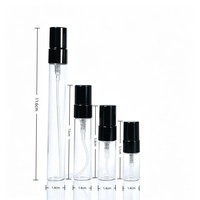 Flacons de parfum vides en gros 2ml 3ml 5ml 10ml Mini atomiseurs en verre avec capuchons noir, or, argent, plusieurs tailles, rechargeables