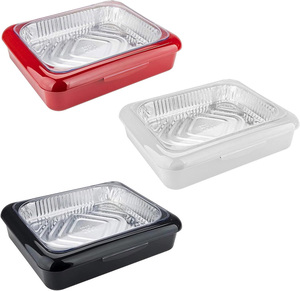 Plateau rectangulaire en plastique PP avec isolation en feuille d'étain pour les plats à emporter - Product Image 5