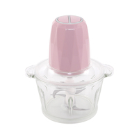 Hachoir à aliments électrique en verre avec moteur DC 350W, hachoir à aliments de 2L avec lames de coupe en acier inoxydable
