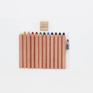 Crayons géants en bois 3 en 1 <span class=keywords><strong>Woody</strong></span>, crayons géants multicolores <span class=keywords><strong>Woody</strong></span>, crayons de coloriage 3 en 1 avec <span class=keywords><strong>taille</strong></span>-<span class=keywords><strong>crayon</strong></span> - Product Image 4