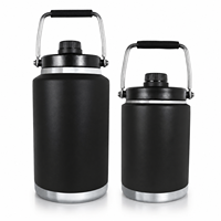 Growler à bière OEM 192 oz (un gallon) 128 oz, bouteille isotherme portable pour camping en extérieur, grande bouteille d'un gallon, d'un demi-gallon