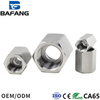 Écrou d'extension hexagonal à filetage interne en acier inoxydable 304, raccord hexagonal femelle pour tuyau
