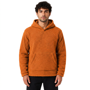 Custom unisex Pullover Hoodie Premium Sherpa Lined Hooded Oversized Sherpa Fleece zip Hoody men's hoodie, thermal hoodie - Product Image 1