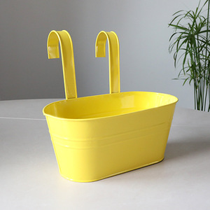 Petit pot rectangulaire suspendu en métal, détachable, avec fond à 2 trous, pour la culture de fleurs, la décoration de mariage et les plantes - Product Image 2