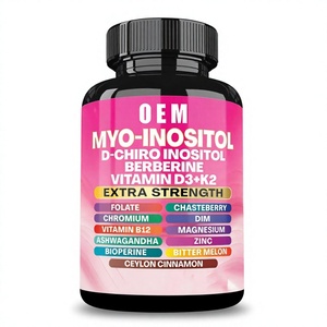Cápsulas de Mioinositol, D-Chiroinositol, Berberina y Vitamina D3+K2, Suplemento Dietético Vegano, 60 Unidades - Product Image 4