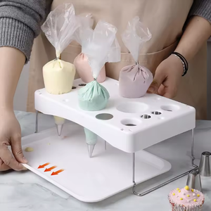 Supporto Pieghevole Fai-da-Te per Sacchetti da Pasticceria, Espositore per Decorazione Torte, Vassoio per Sacchetti di Crema, Utensili per Pasticceria - Product Image 1
