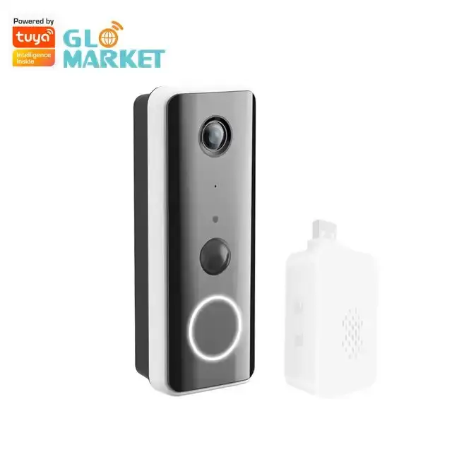 Glomarket Tuya Visuele Deurbel Draadloze Camera Intercom Bewegingsdetectie Buiten Waterdicht Smart Video Deurbel Beveiligingssysteem