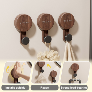 UFORU moderno bagno ganci montati a parete gancio asciugamano ventosa ganci per l'organizzazione della parete - Product Image 3