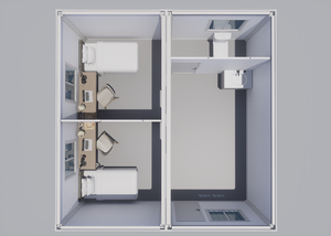 Maisons préfabriquées en conteneurs de 20 pieds, maisons modulaires à 3 chambres, modernes, très demandées - Product Image 3