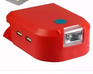 Adaptor Baterai Baru untuk Dewalts Milwaukees Baterai Li-ion 18V Konverter Baterai dengan Lampu Kerja LED untuk Peralatan Listrik