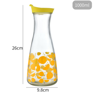 1L botella de vidrio transparente para elaboración casera con tapa de rosca de plástico para agua de limón naranja Tequila venta a granel - Product Image 6