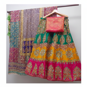 Costume de travail à la main en perles, dernière édition de mariage indien, robe de travail à effet miroir, offre spéciale, 2022 - Product Image 1