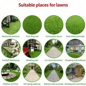 หญ้าเทียมคุณภาพพรีเมียมสำหรับขายส่ง พื้น<span class=keywords><strong>สนาม</strong></span>กีฬา และอุปกรณ์<span class=keywords><strong>สนาม</strong></span>กีฬา ความหนาแน่นสูง สำหรับใช้ในสนามกีฬาหลายประเภท - Product Image 4
