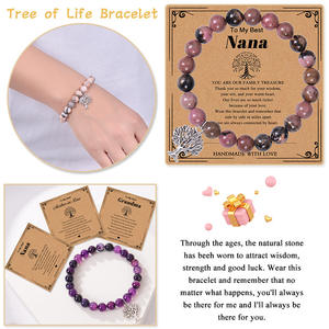 Pulsera <span class=keywords><strong>de</strong></span> árbol <span class=keywords><strong>de</strong></span> la vida, piedra <span class=keywords><strong>de</strong></span> ágata, pulsera <span class=keywords><strong>de</strong></span> cuentas <span class=keywords><strong>de</strong></span> 8mm, regalos <span class=keywords><strong>para</strong></span> abuela Nana, <span class=keywords><strong>suegra</strong></span>, madre del novio, <span class=keywords><strong>cumpleaños</strong></span>, Navidad - Product Image 4