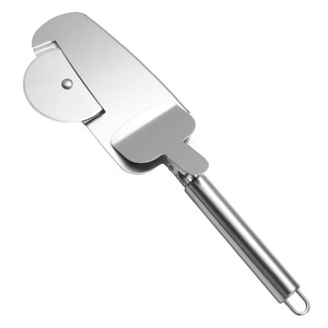 Espátula cortadora de pizza de acero inoxidable con clip, herramienta multiusos plegable para cortar pizza y pasteles - Product Image 5