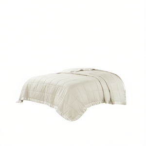 Couverture de lit matelassée Db surdimensionnée en alternative au duvet, couleur unie, toutes saisons, polyester, lavable en machine, style minimaliste - Product Image 1