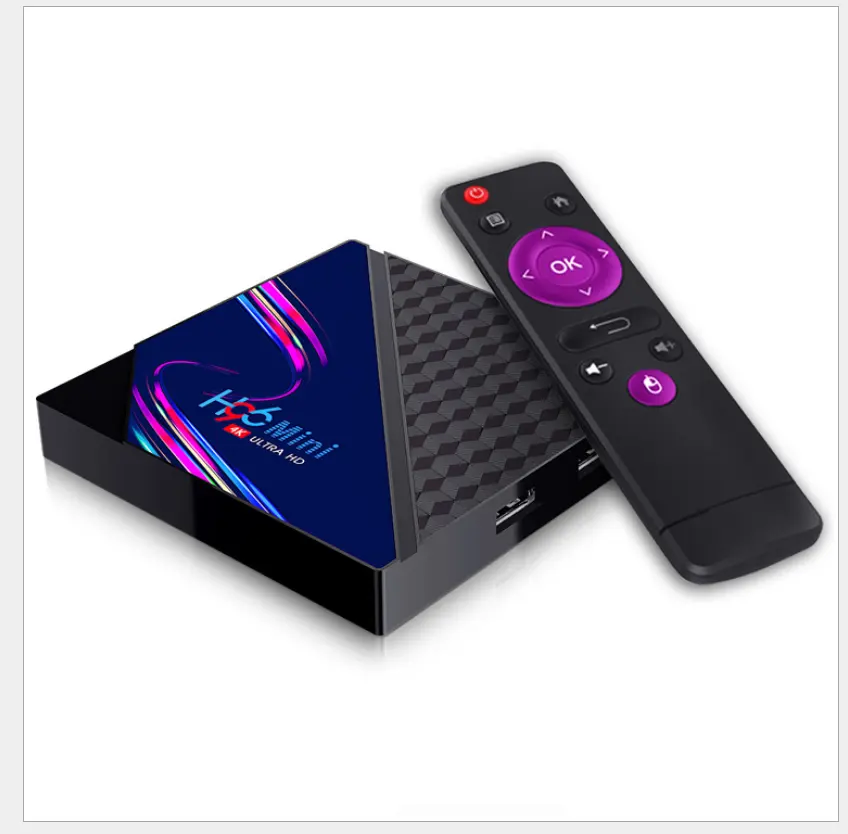 Akıllı TV kutusu H96 mini V8 Android 10 4K HD büyük destek çoklu medya oynatıcı video formatları PK X96Q tv kutusu android