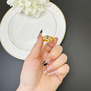 Anello <span class=keywords><strong>di</strong></span> Lusso Leggero, Stile Retrò con <span class=keywords><strong>Diamanti</strong></span> Incastonati, Accessorio Semplice e Senza Tempo - Product Image 3