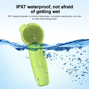 แปรงทำความสะอาดผิวหน้าซิลิโคนแบบชาร์จไฟได้ IPX7 พร้อมฟังก์ชั่นประคบร้อนและสั่นสะเทือน สำหรับทำความสะอาดรูขุมขนอย่างล้ำลึก - Product Image 4