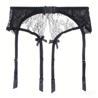 Bretelles de jarretière haut de gamme avec boucles en caoutchouc, boucles métalliques, rubans en soie, accessoires pour bas et chaussettes longues