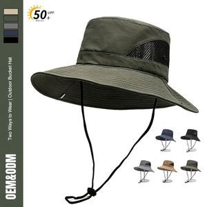 Bucket Hat Customized Outdoor Adjust Breathable Bucket Hat <b>Sunscreen</b> Lightweight Travel Hiking Sunshade Team Women Fisherman Hat - Product Image 1