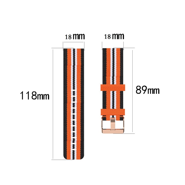 18mm 20mm 22mm Woven Nylon Canvas Watch Band Straps for Amazfit BIP GTS GTR 42mm 47mm