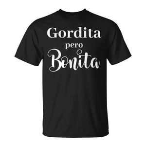 T-shirt promotionnel Gordita Pero Bonita noir pour femme grande taille - Product Image 1