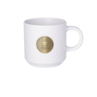 Mug à café en céramique personnalisé de 12 oz, esthétique, avec logo en relief, fait main, sublimation, vente en gros