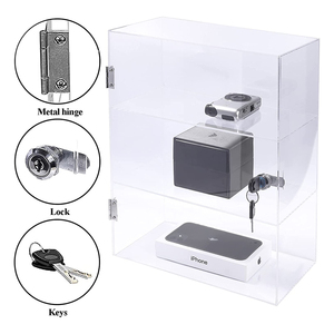 Đa chức năng an toàn Acrylic hiển thị trường hợp với khóa và phím 3 tầng Countertop Acrylic khóa tủ trưng bày - Product Image 2