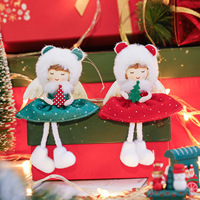 Nettes Mädchen Engel Weihnachts puppe Anhänger Navidad Party liefert mit hängenden Weihnachts baum Ornamenten Schöne Ball & Baum Dekorationen