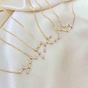 Diamante estrella gráfico guardián collar moda Acero inoxidable chapado en oro collar del zodiaco joyería impermeable 2025 - Product Image 5