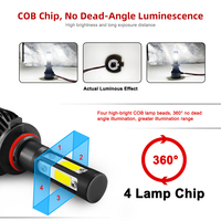 Hot Sell S3 H4 LED-Leuchten 4 Seiten LED-Scheinwerfer X7 X6 6000K 8000LM COB LED-Scheinwerfer lampe H4 H7 H11