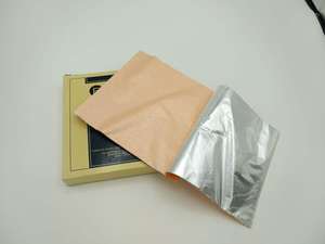 Nhà máy trực tiếp sales14 * 14cm Italy booket bạc lá giấy <span class=keywords><strong>Sheets</strong></span> đối với thực phẩm trang trí, Ice-cream, món tráng miệng và thủ công mỹ nghệ mạ vàng - Product Image 2