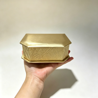 Boîte à bijoux faite à la main de forme irrégulière avec papier texturé spécial, boîte de rangement de luxe en papier pour bagues, colliers, petits cadeaux