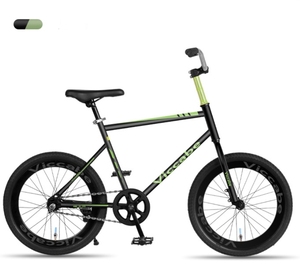Bicicleta sin cola con cuadro de acero de alto carbono, rueda de 20 pulgadas, horquilla rígida sin suspensión, capacidad de carga de 150 kg, para uso en carretera y saltos en tierra. - Product Image 4